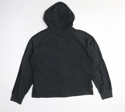 Tohian Black Full Zip Hoodie, Medium, Unisex Casual