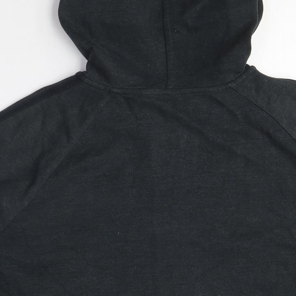 Tohian Black Full Zip Hoodie, Medium, Unisex Casual