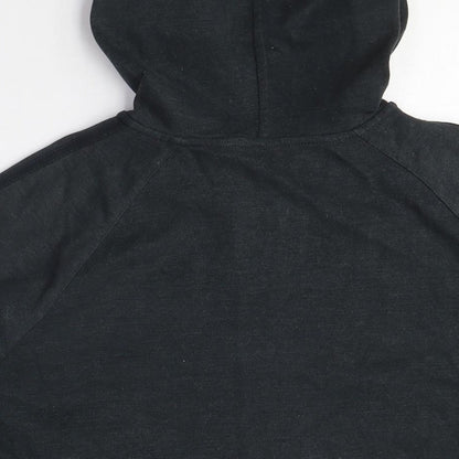 Tohian Black Full Zip Hoodie, Medium, Unisex Casual