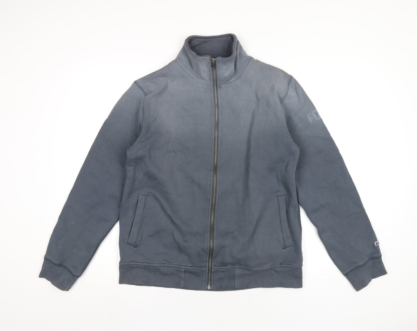 Mens UK Size M French Connection Blue Full Zip Sweatshirt