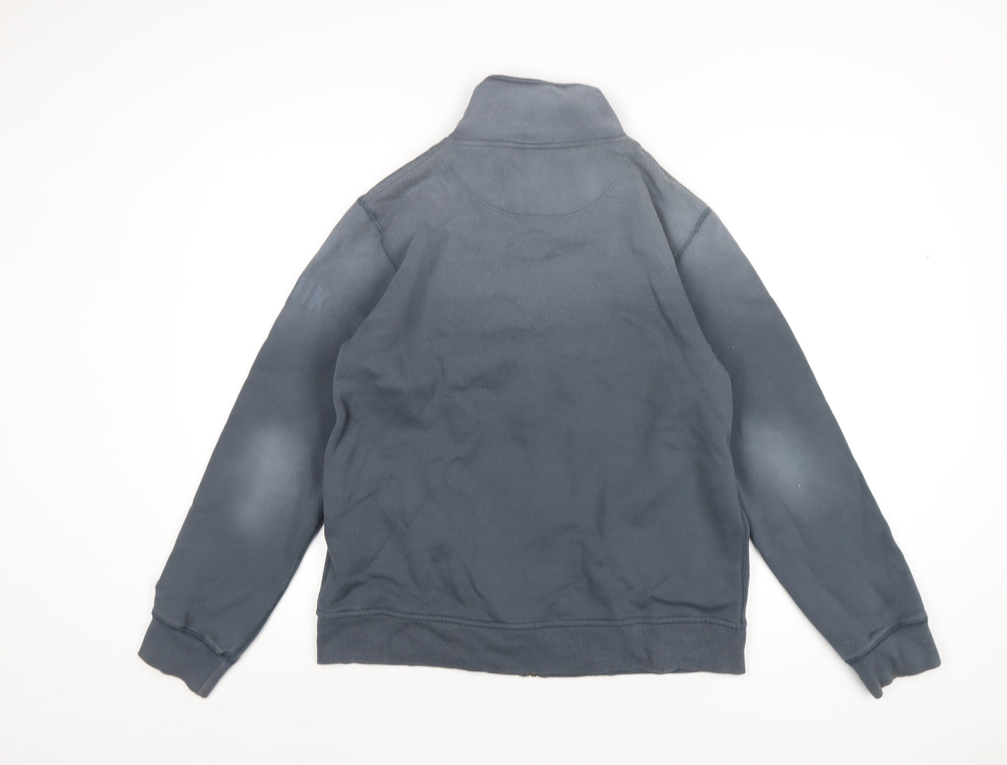 Mens UK Size M French Connection Blue Full Zip Sweatshirt