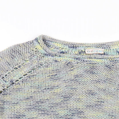 Womens UK Size 16 Indigo Multicoloured Pullover Jumper