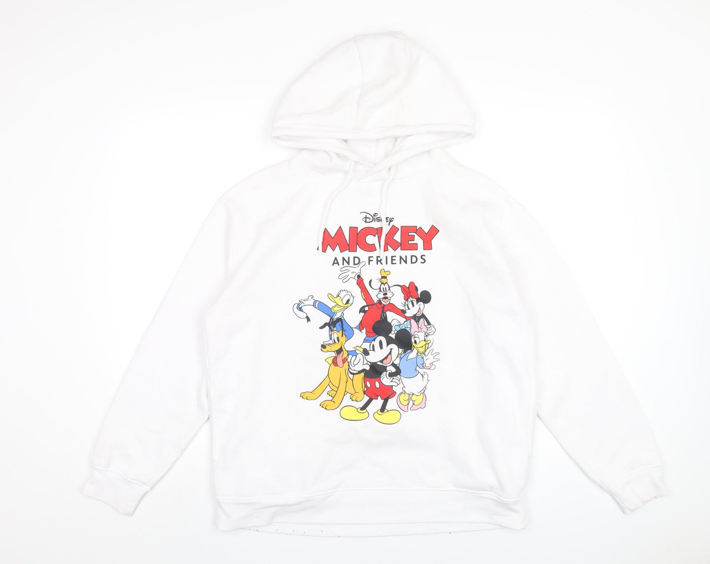 Womens UK Size 12 Disney White Pullover Hoodie