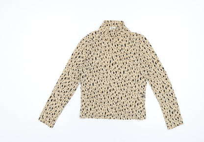 Womens UK Size S Monki Beige Basic T-Shirt