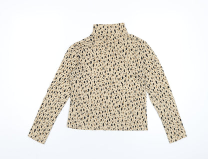 Womens UK Size S Monki Beige Basic T-Shirt