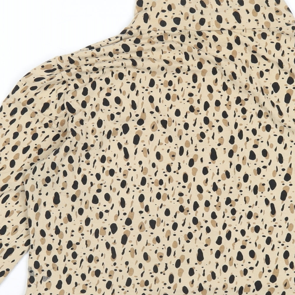 Womens UK Size S Monki Beige Basic T-Shirt