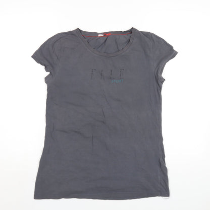 Womens UK Size XL Elle Sport Grey Basic T-Shirt