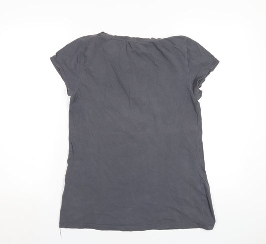 Womens UK Size XL Elle Sport Grey Basic T-Shirt