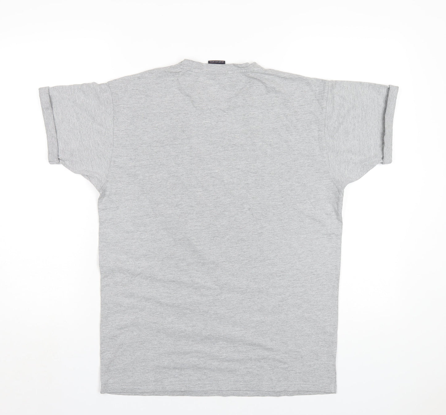 Blakely Clothing Mens Grey Cotton T-Shirt Size S Round Neck