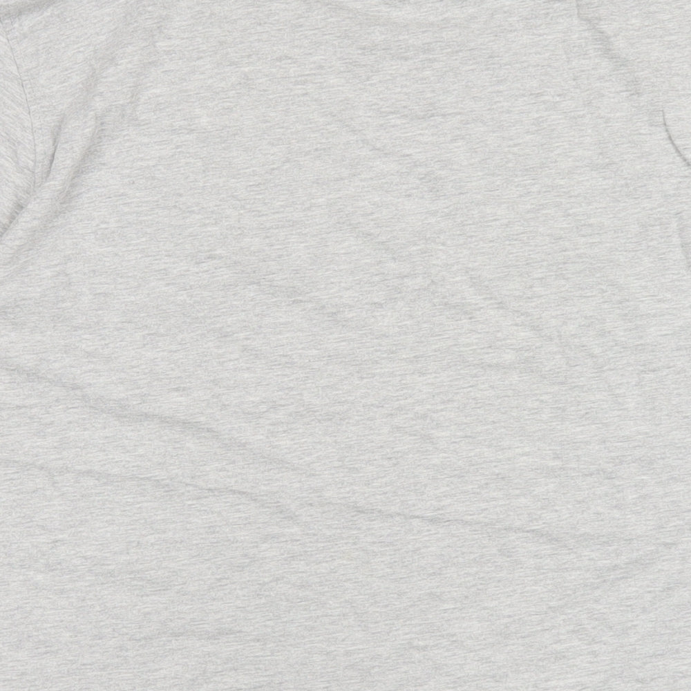 North Ridge Mens Grey Cotton T-Shirt Size S Round Neck