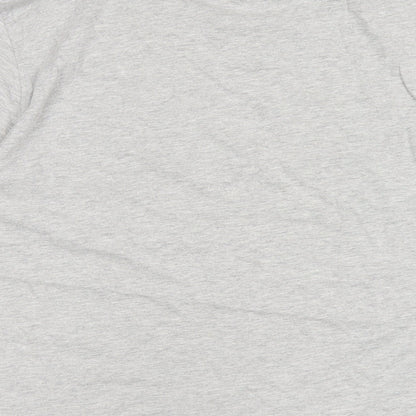 North Ridge Mens Grey Cotton T-Shirt Size S Round Neck