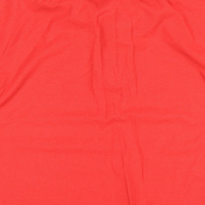 Slazenger Mens Red Polyester Polo Size XL Collared Button