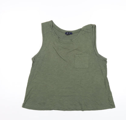 Womens UK Size M Gap Green Basic T-Shirt