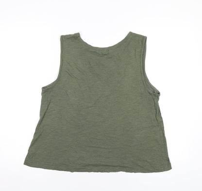 Womens UK Size M Gap Green Basic T-Shirt