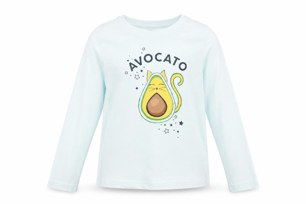 Front view of Gap girls’ blue cotton basic t-shirt, size 8-9, years round neck pullover - avocato
