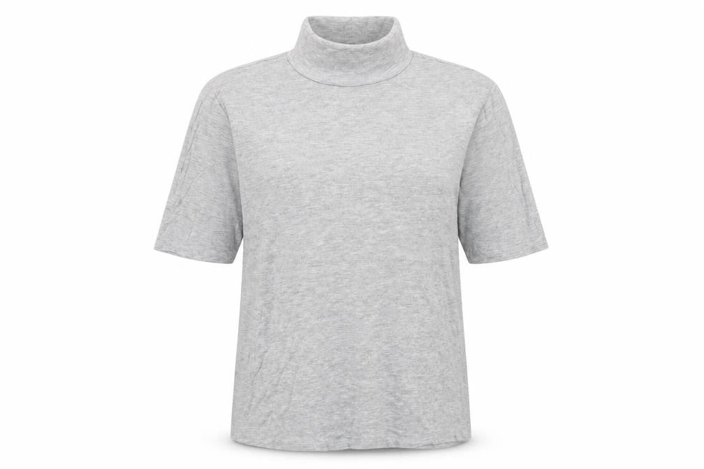 Womens UK Size M Mango Grey Basic T-Shirt