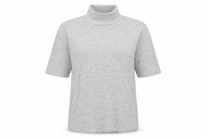 Womens UK Size M Mango Grey Basic T-Shirt