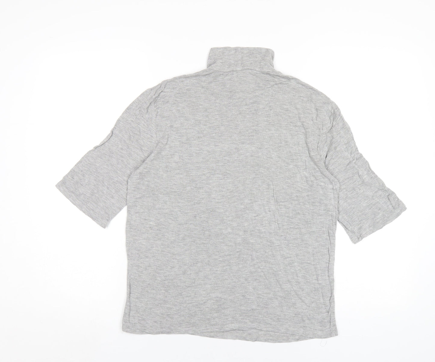 Womens UK Size M Mango Grey Basic T-Shirt