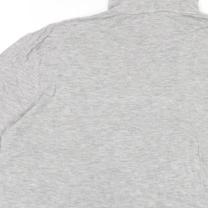 Womens UK Size M Mango Grey Basic T-Shirt