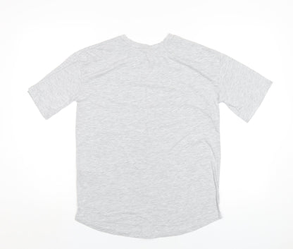 Elle Sport Womens Grey Polyester Basic T-Shirt Size XS Round Neck