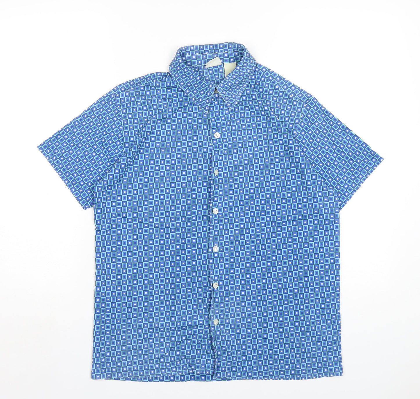 Womens UK Size S Gap Blue Basic Button-Up