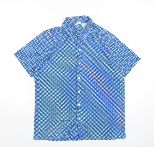 Womens UK Size S Gap Blue Basic Button-Up