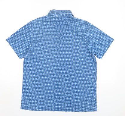 Womens UK Size S Gap Blue Basic Button-Up