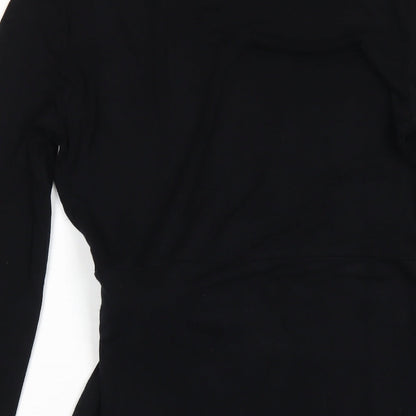 Great Plains Womens Black Viscose A-Line Size S Round Neck Pullover