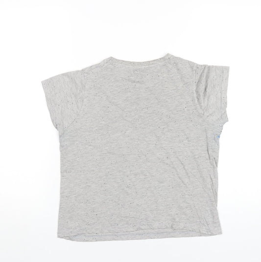 Womens UK Size 6 Disney Grey Basic T-Shirt