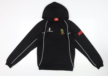 Surridge Mens Black Polyester Pullover Hoodie Size S - Bells Yew Green Cricket Club