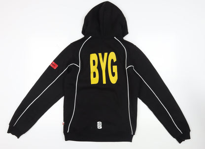 Surridge Mens Black Polyester Pullover Hoodie Size S - Bells Yew Green Cricket Club