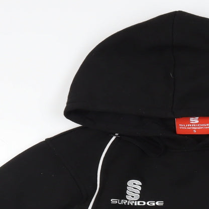 Surridge Mens Black Polyester Pullover Hoodie Size S - Bells Yew Green Cricket Club