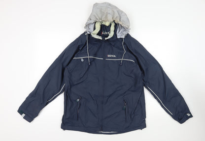 Mens UK Size S Nautical Blue Windbreaker Coat