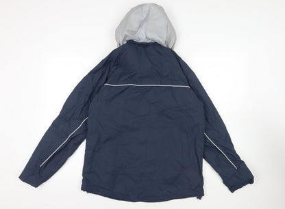 Mens UK Size S Nautical Blue Windbreaker Coat