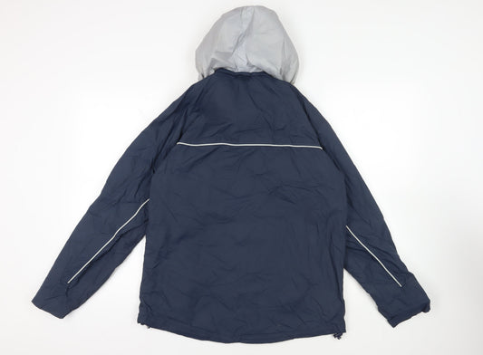Mens UK Size S Nautical Blue Windbreaker Coat