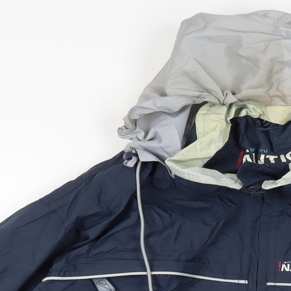 Mens UK Size S Nautical Blue Windbreaker Coat