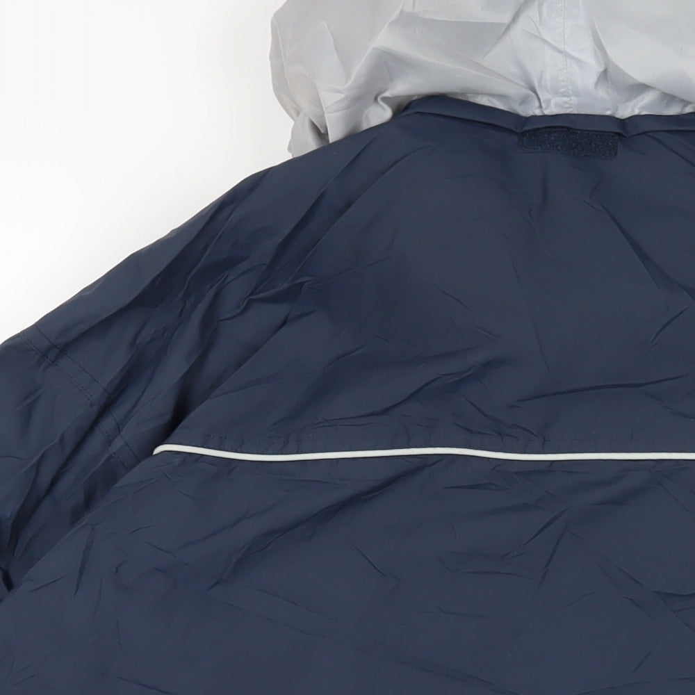 Mens UK Size S Nautical Blue Windbreaker Coat