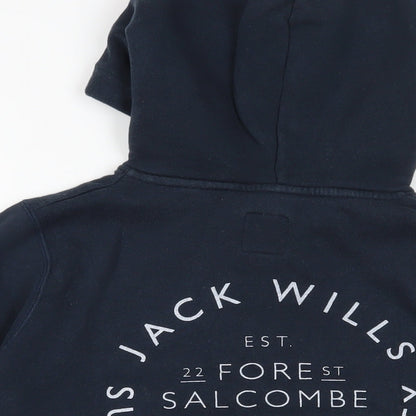 Womens UK Size 10 Jack Wills Blue Pullover Hoodie