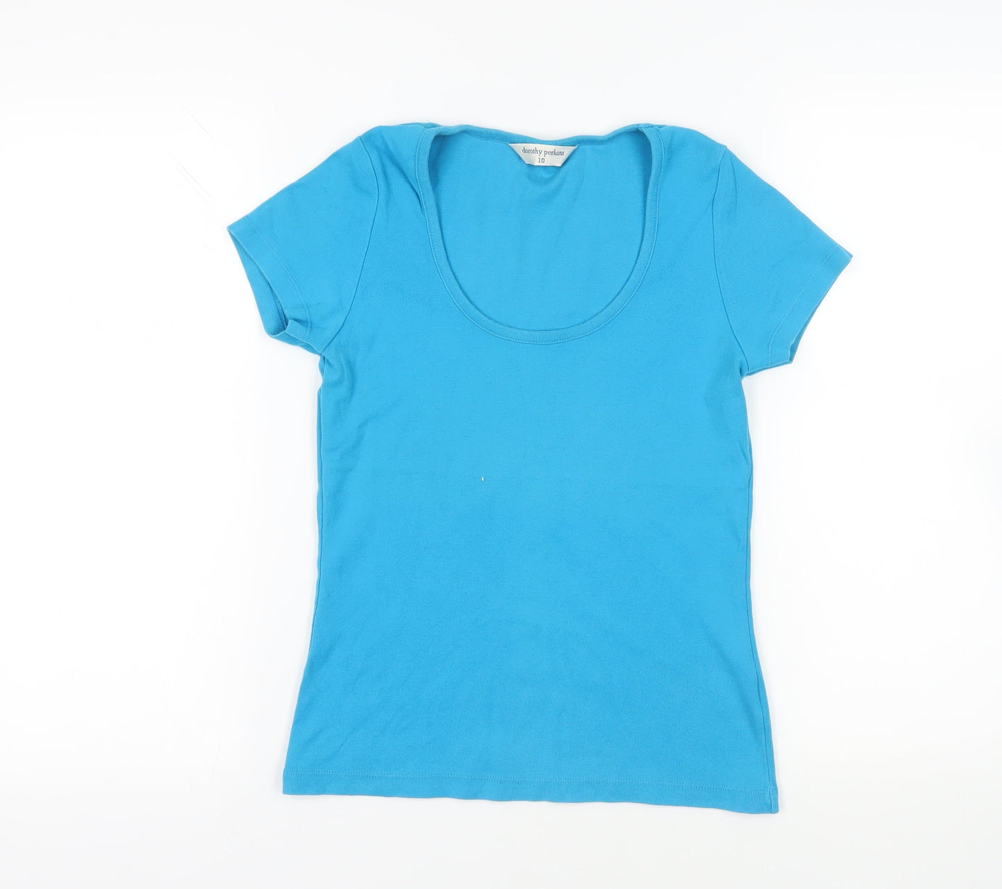 Womens UK Size 10 Dorothy Perkins Blue Basic T-Shirt