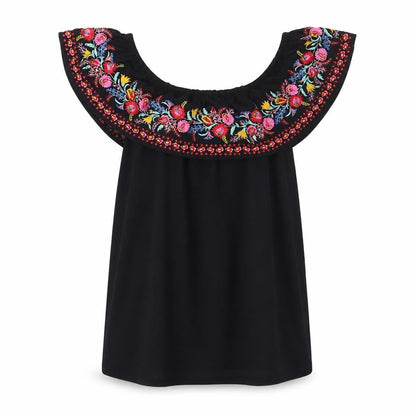 Womens UK Size S Oasis Black Basic Blouse