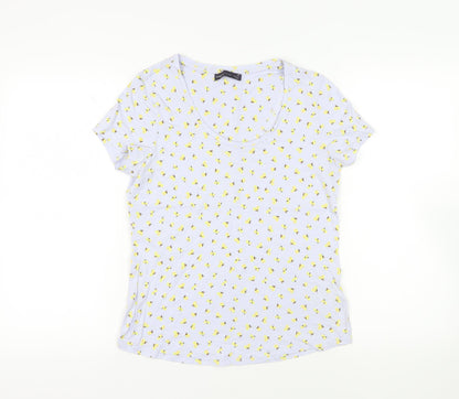 Womens UK Size 12 Marks and Spencer Blue Basic T-Shirt