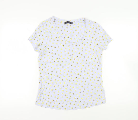 Womens UK Size 12 Marks and Spencer Blue Basic T-Shirt
