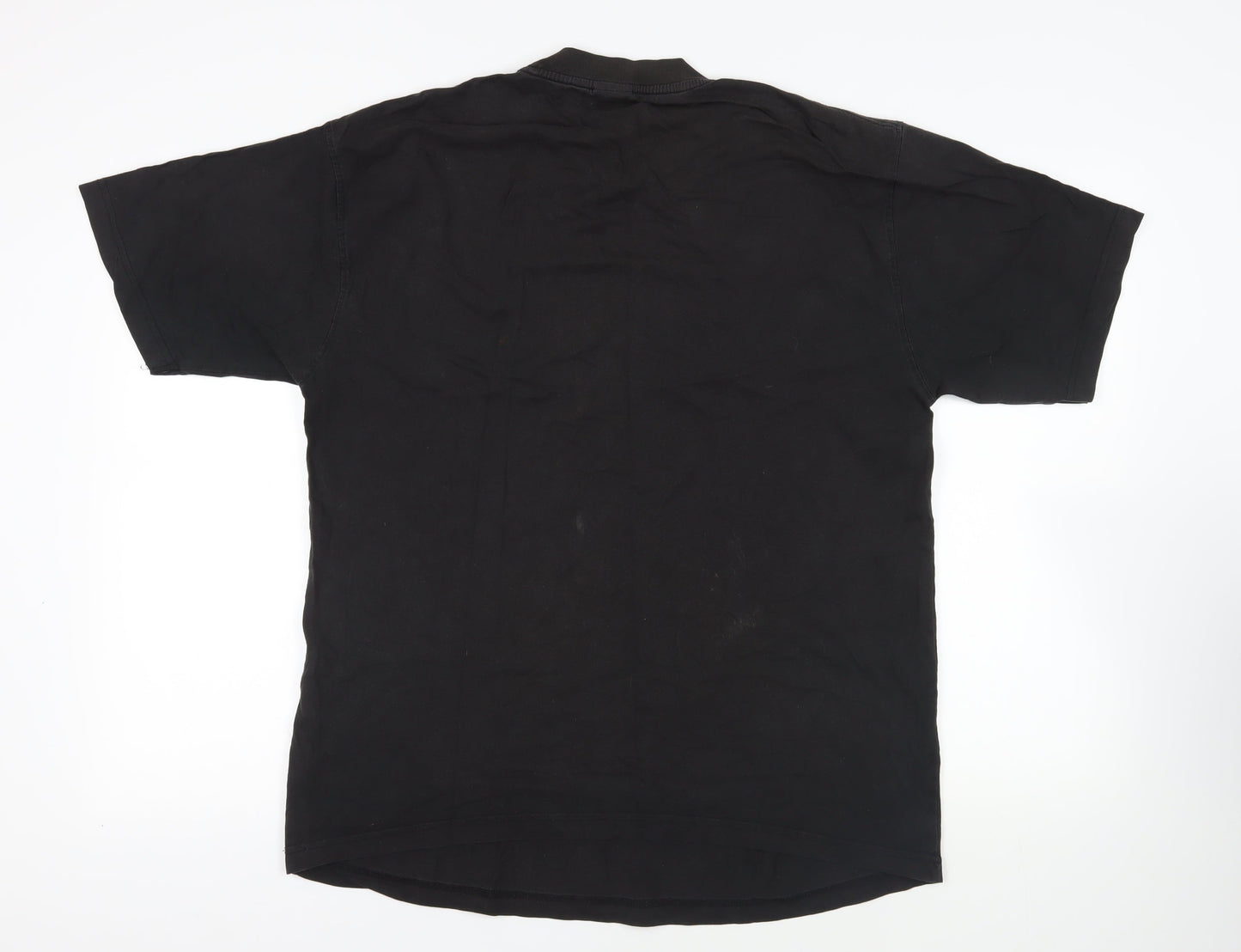 Ferrari Mens Black Cotton T-Shirt Size XL Crew Neck