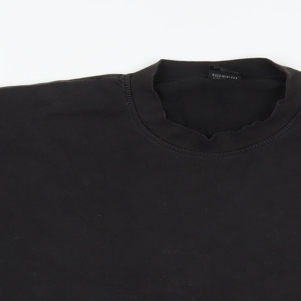 Ferrari Mens Black Cotton T-Shirt Size XL Crew Neck
