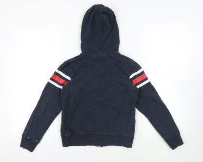Levi's Boys Blue Cotton Full Zip Hoodie Size 12 Years Zip - Logo Pockets