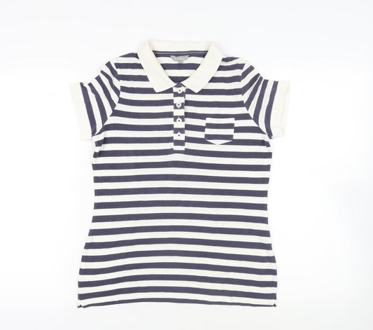 Womens UK Size 12 Marks and Spencer Blue Basic Polo