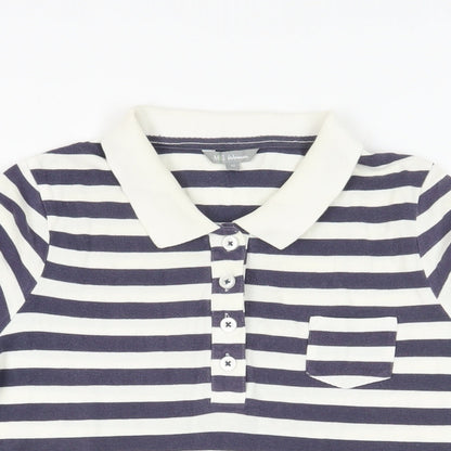Womens UK Size 12 Marks and Spencer Blue Basic Polo