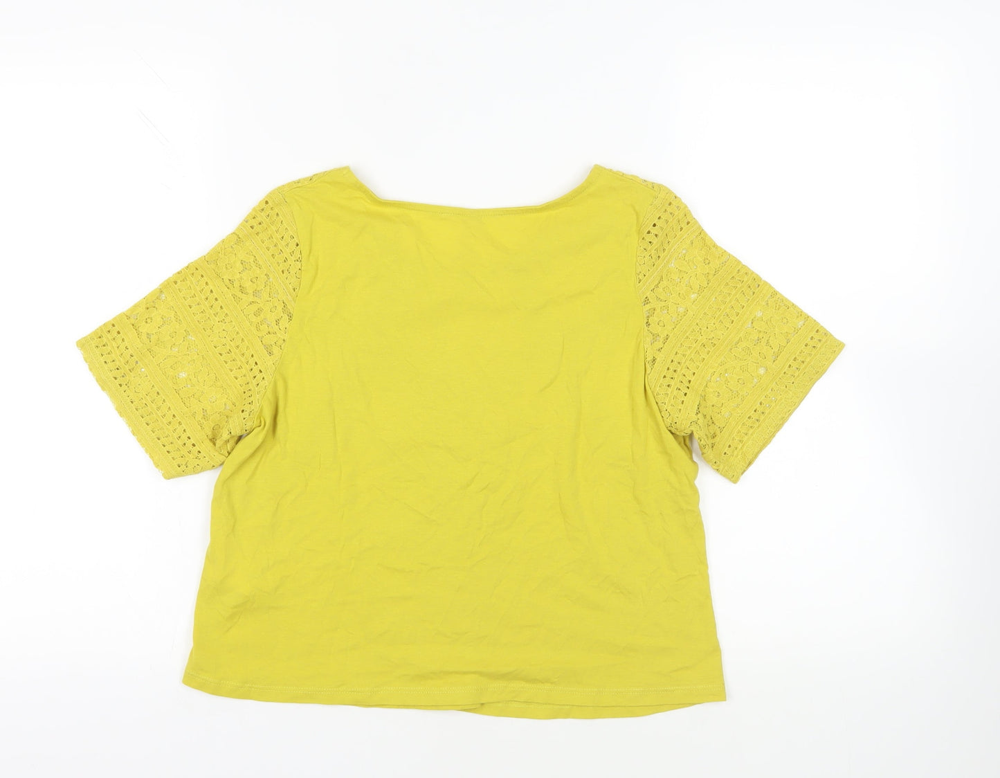 Womens UK Size S Sfera Yellow Basic Blouse