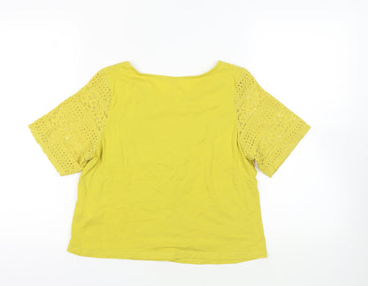 Womens UK Size S Sfera Yellow Basic Blouse
