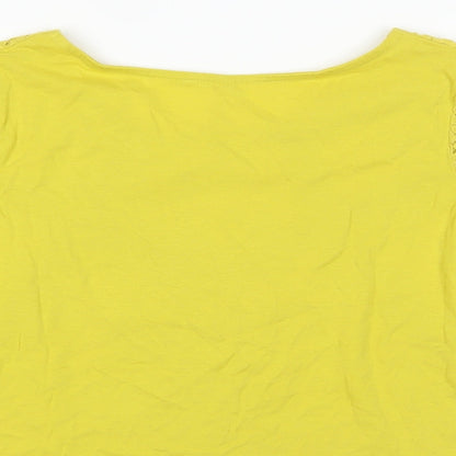 Womens UK Size S Sfera Yellow Basic Blouse
